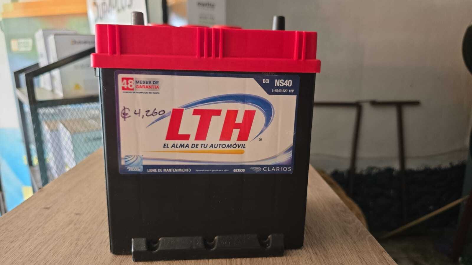 BATERIA LTH modelo NS40 12V PARA AUTOS COMPACTOS